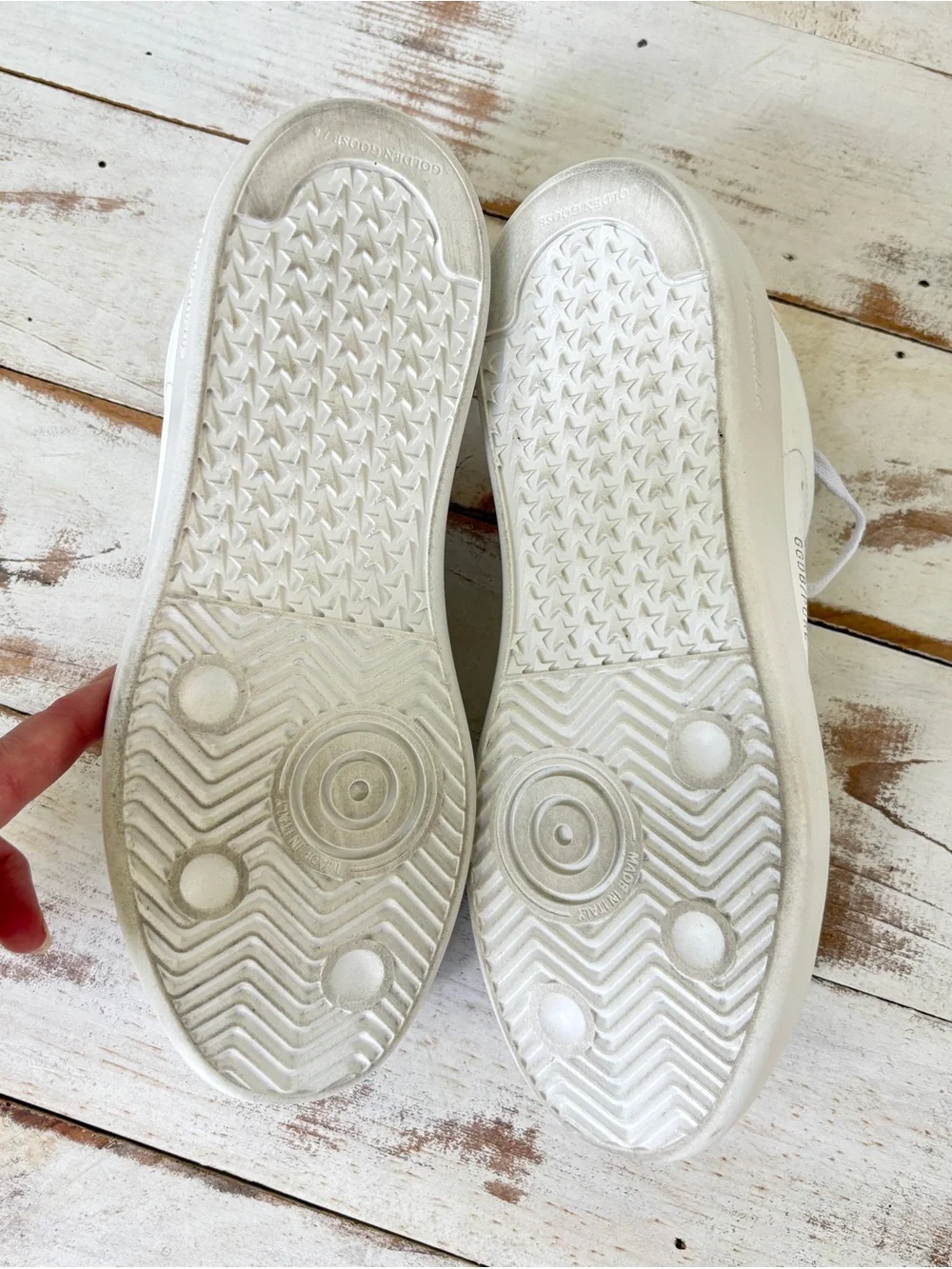 Golden Goose Pure-Star Bio-Based Sneakers white 38 vegan luxury minimalist EUC